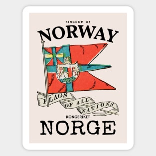 Vintage Flag of Norway Sticker